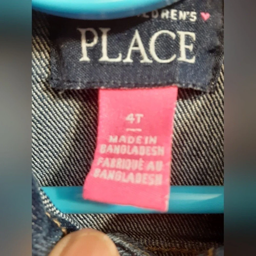 The Children's Place Girls Toddler Denim Jean Snap Button Jacket Size 4T